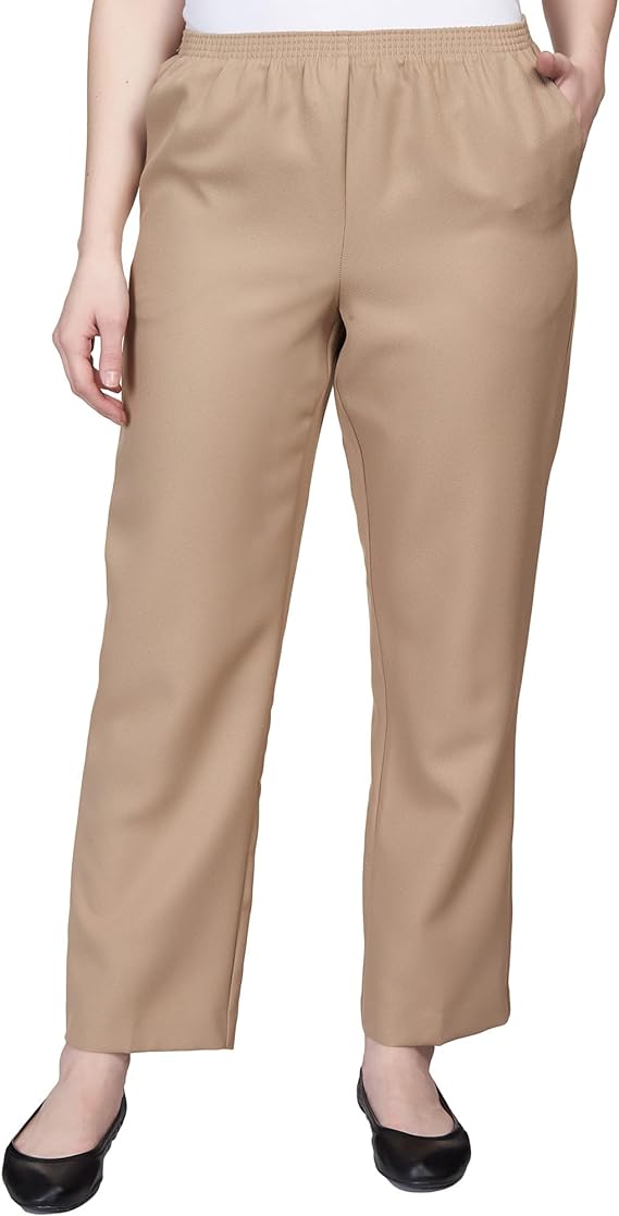Alfred Dunner Petite Polyester Pull On Pants Medium Length 09301 - Picture 4 of 11