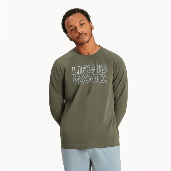 Life is Good Men Crusher Flex Crew Neck Sweatshirt 89670 | eBay