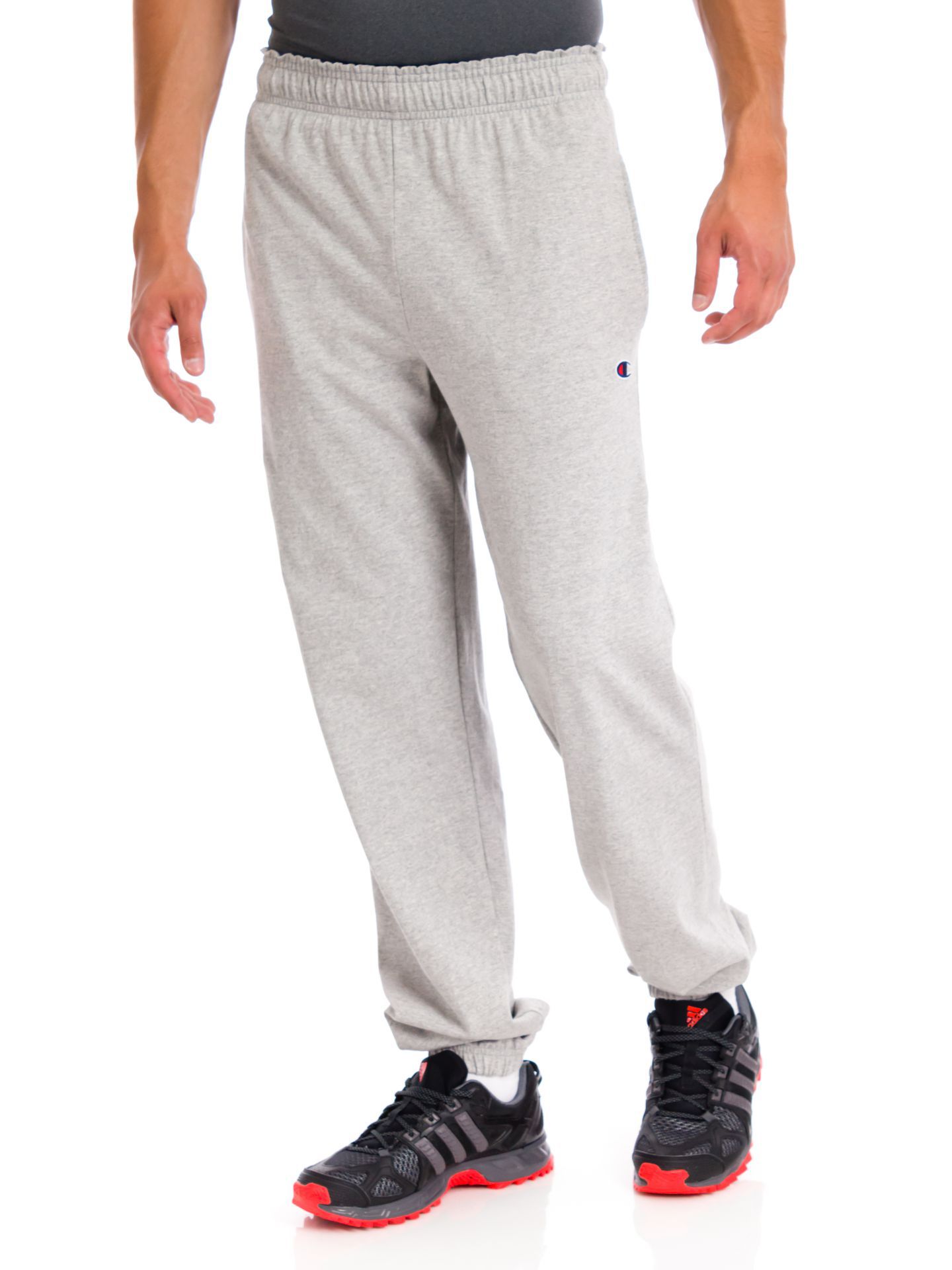 Champion closed bottom jersey pants best sale