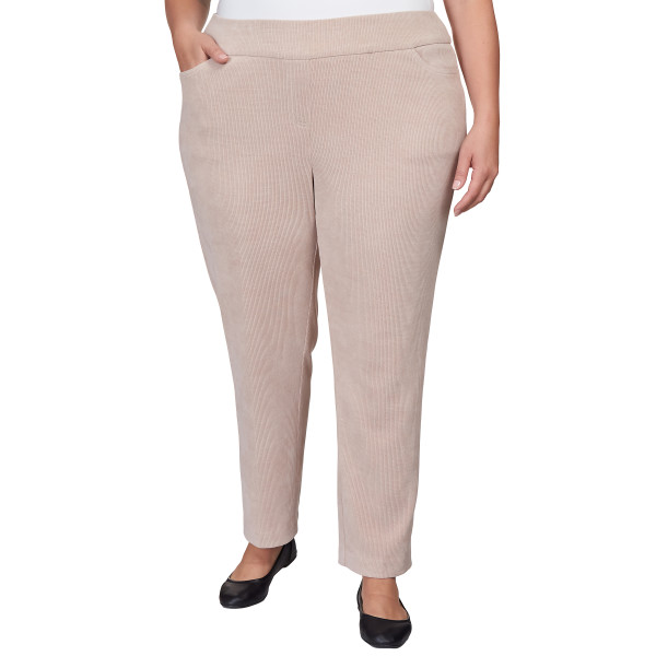 Alfred Dunner St. Moritz Knit Corduroy Pull On Pants Plus 42803UI - Picture 1 of 2