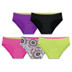Fruit Of The Loom Girls Breathable Hipster 5 Pack 5GBMHIP - Picture 1 of 1