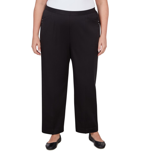 Alfred Dunner Opposites Attract Variegated Rib Knit Pant Plus Size 61802VD - Picture 1 of 2