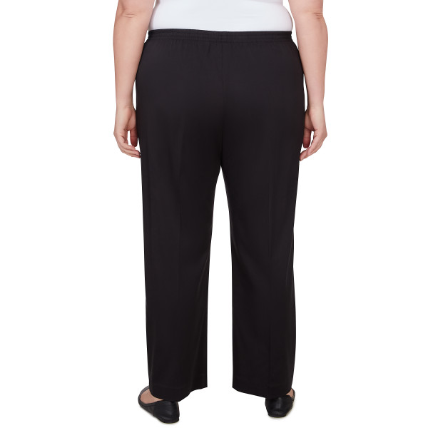 Alfred Dunner Opposites Attract Variegated Rib Knit Pant Plus Size 61802VD - Picture 2 of 2